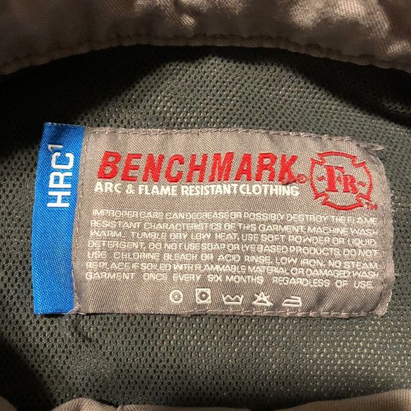 Benchmark FR HRC1 Vented Gray Button Down Pearl Snap Long Sleeve Men's Size 2X - Picture 2 of 12